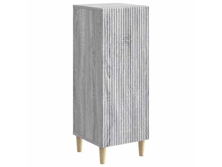 Sideboard Graues Sonoma 33 x 34,5 x 90 cm Holzwerkstoff Vintage-Charme, glatte Oberflächen, klassische Details, schräge Beine, 90°-Pendelscharnier, pflegeleicht
