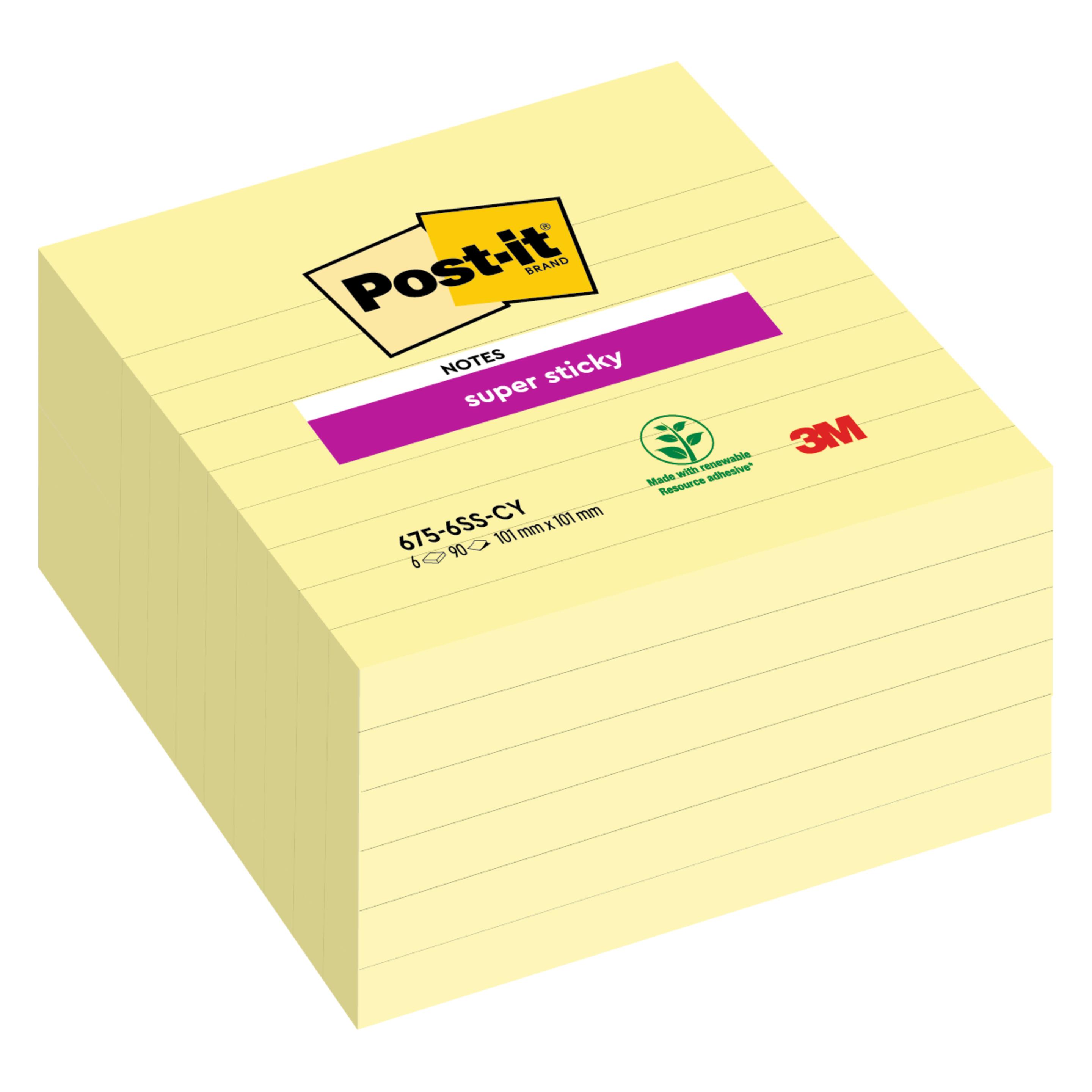 Post-it Super Sticky (101 x 101 mm) (675-SS6-CY-EU)