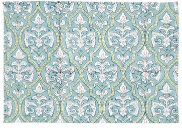 Saro Lifestyle "Ornate Medallion Cotton Placemats (Set of 4) - Vintage-Inspired Damask Pattern for Dining, Everyday Table, 13""x19"""
