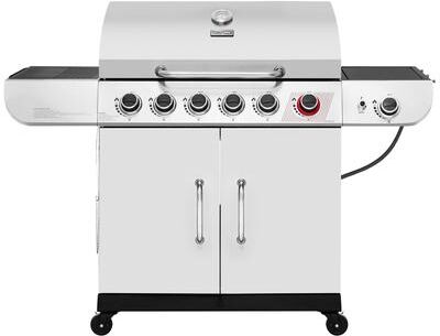 Royal Gourmet 6-Burner Gas Grill with Sear & Side Burner, 71,000 BTU, Cabinet Style, Outdoor Backyard BBQ