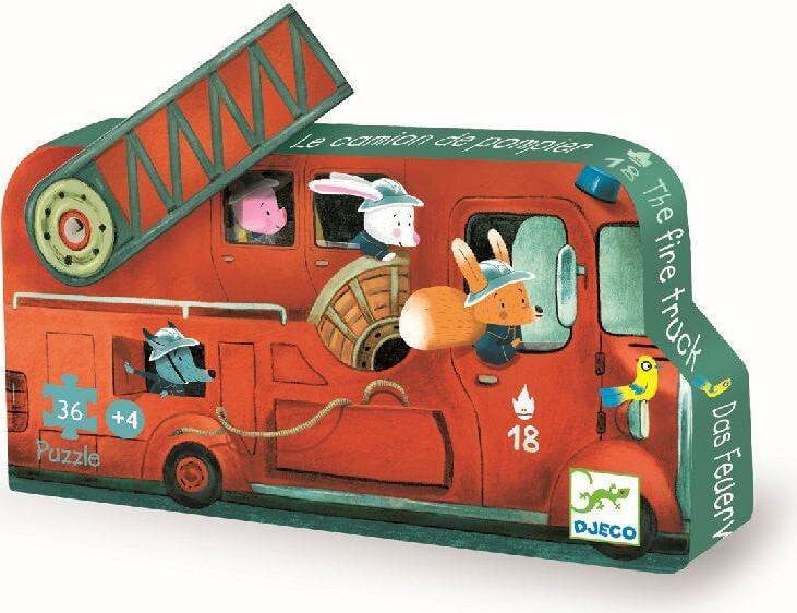 Djeco Puzzel Brandweerwagen