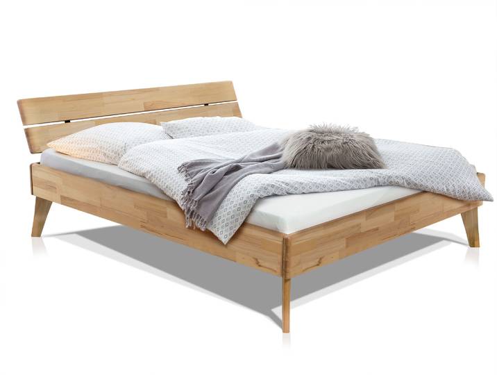 CALIDO 4-Fuß-Bett, Material Massivholz, mit / ohne Kopfteil