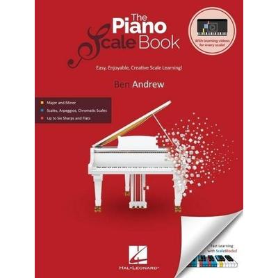 The Piano Scale Book by Ben Andrew Piano Sheet Music Instruction Book with Standard Notation, Color Keyboard Diagrams, Major Scales, Arpeggios,