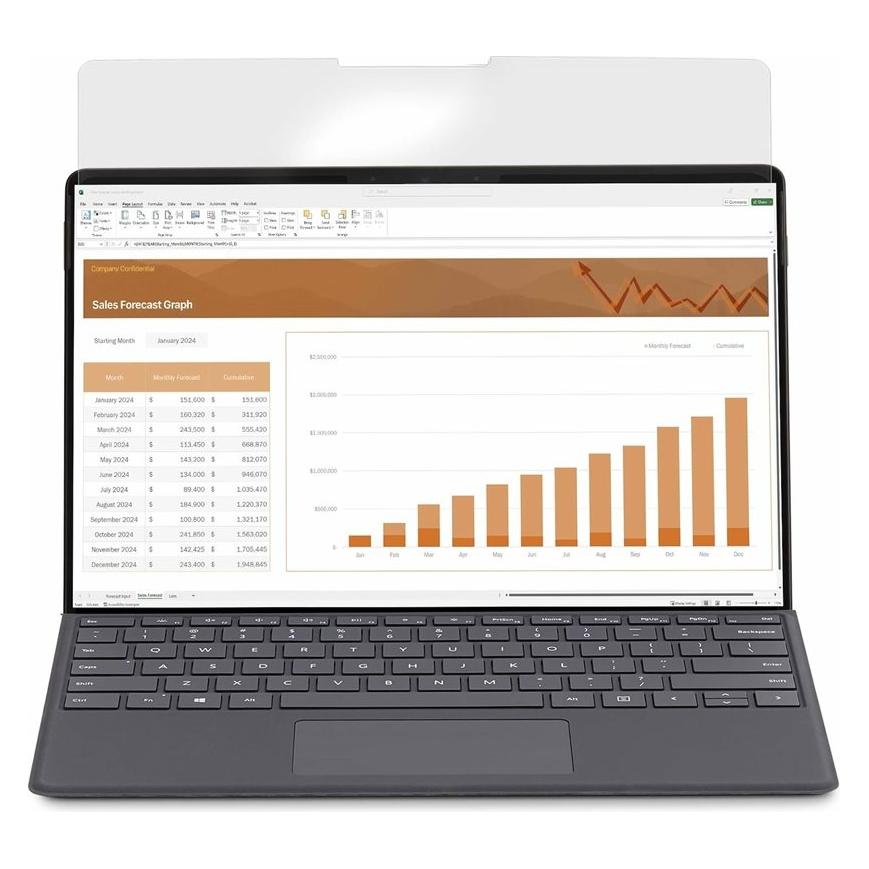 StarTech COM 4-Wege Laptop Sichtschutz fur 31,5cm 12,4Zoll Surface Laptop Go 1/2/3 Sichtschutzfolie (12.40", 3:2) (124SL-PRIVACY-SCREEN)