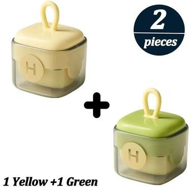 Uplifted Goods Reusable Washable Lint Remover Clothes Hair Sticky Roller Portable Pet Hair Dust Brush beige And Green