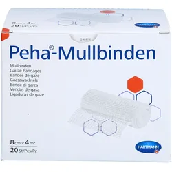 Hartmann, Verbandsmaterial, Peha Mullbinden 4 m x 8 cm / 20 Stk.