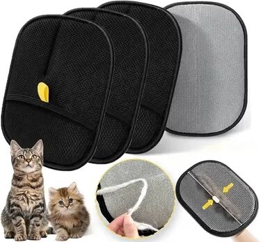 DynamicDeals Premium Reusable Pet Hair Removal Glove Double Sided Anti Static Grooming Tool For Cats, Dogs & Home combo 1