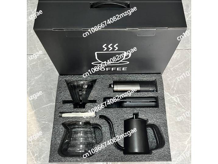 Ensemble de cafetière de voyage, rangement de cafetière de brassage à la main, ensemble complet d'ustensiles, tasse filtrante, combinaison de marmite de brassage à la main