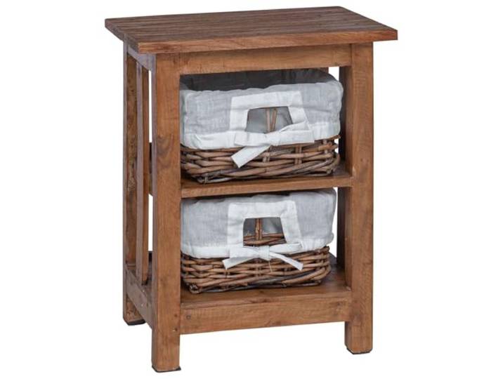 KGFHERENB Beistelltisch Braun 38x28x50 cm Massivholz Mahagoni Nachttisch Kompakter Ablagetisch aus echtem Mahagoni mit zwei Ebenen für Wohnzimmer und Schlafzimmer.