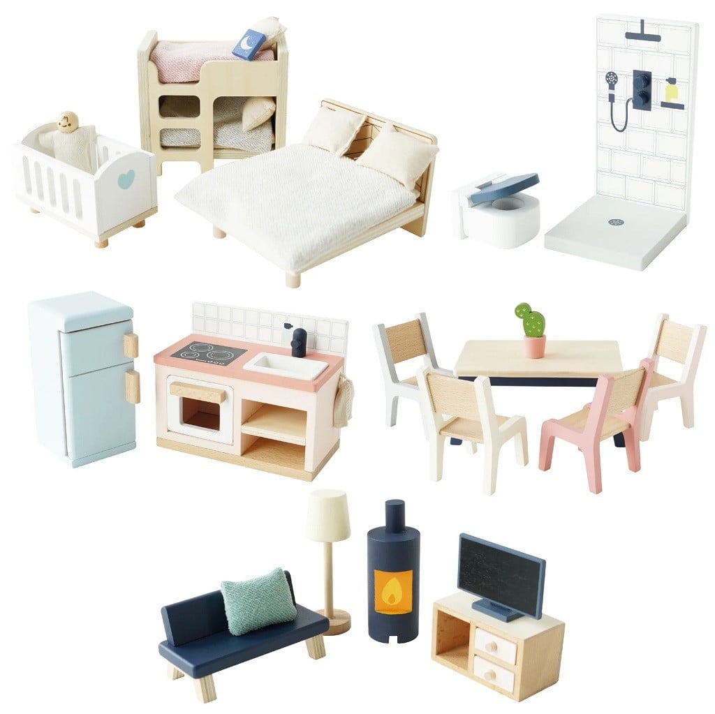 Le Toy Van Poppenhuis basismeubilair 3 stuks