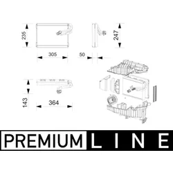 Verdampfer Klimaanlage MAHLE AE 269 000P für Audi VW Q7