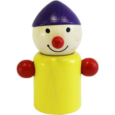 Pfingstweid - Wicht Manu gelb/lila aus Buche, Holz Figur
