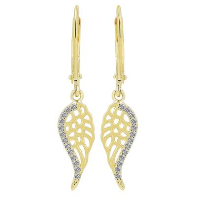 Paar Ohrhänger ADELIA´S "Ohrringe aus 925 Silber mit Zirkonia", Damen, Gr. Damen, Silber 925 (Sterlingsilber), gold, Ohrringe, Ideal zum Verschenken – schlicht und stilvoll