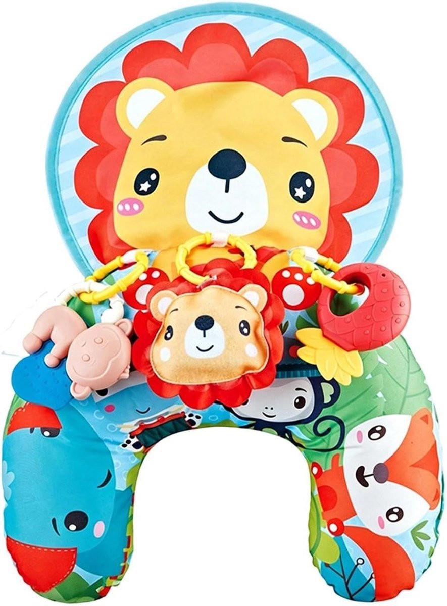 Kinder Zitkussen Leeuw - Baby Zitmat voor Ontwikkeling - 31 x 25 x 7 cm