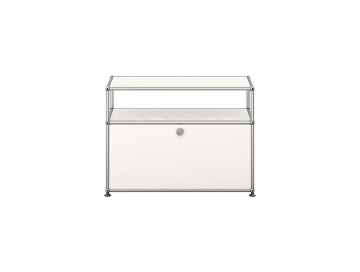 USM Haller TV Schrank 1-fach breit 1 Klapptür Fach offen weiß ohne Schloss reinweiß 78x56.5x38 cm