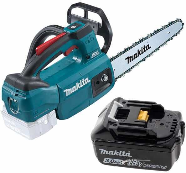 Makita DUC254CZ - Tronçonneuse à batterie 18 V 3 Ah - Guide Carving de 25 cm