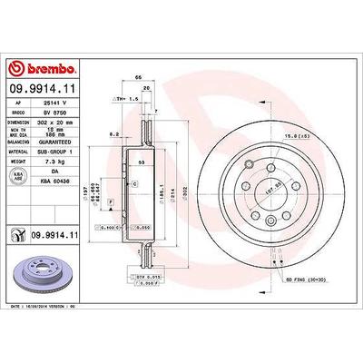 Brembo Bremsscheibe [Hersteller-Nr. 09.9914.11] für Land Rover