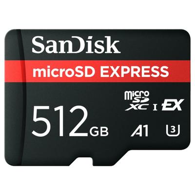 SANDISK Speicherkarte "microSDXC Express funktioniert mit Nintendo Switch 2", schwarz, 512 GB, Speicherkarten