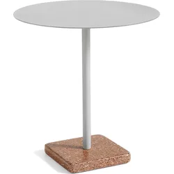 Terrazzo Gartentisch rund grau