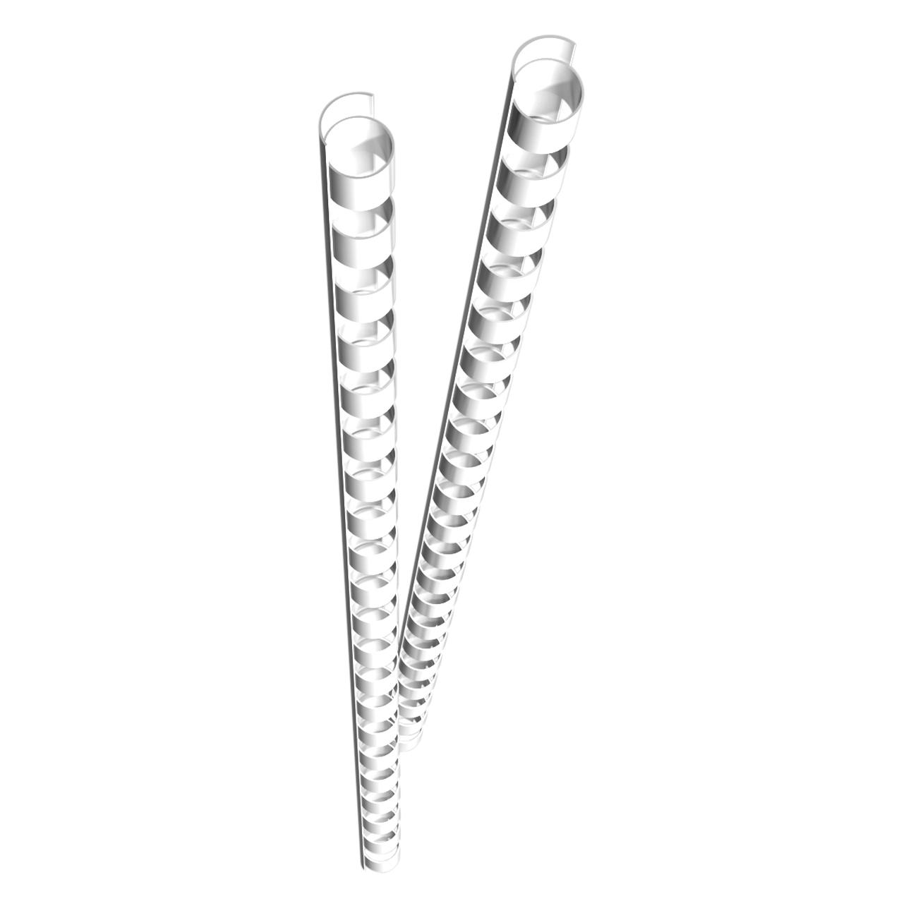 Genie 12375 Plastikbinderücken (DIN A4 Format geeignet für alle Bindegeräte 6 mm) 25 Stück weiÃÂŸ (12375)