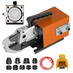 VEVOR Pneumatisches Crimpwerkzeug Am-10, Luftbetriebene Kabelschuh-Crimpmaschine zum Crimpen von bis zu 16 mm2, Pneumatische Crimpzangenmaschine mit 10 Matrizensätzen