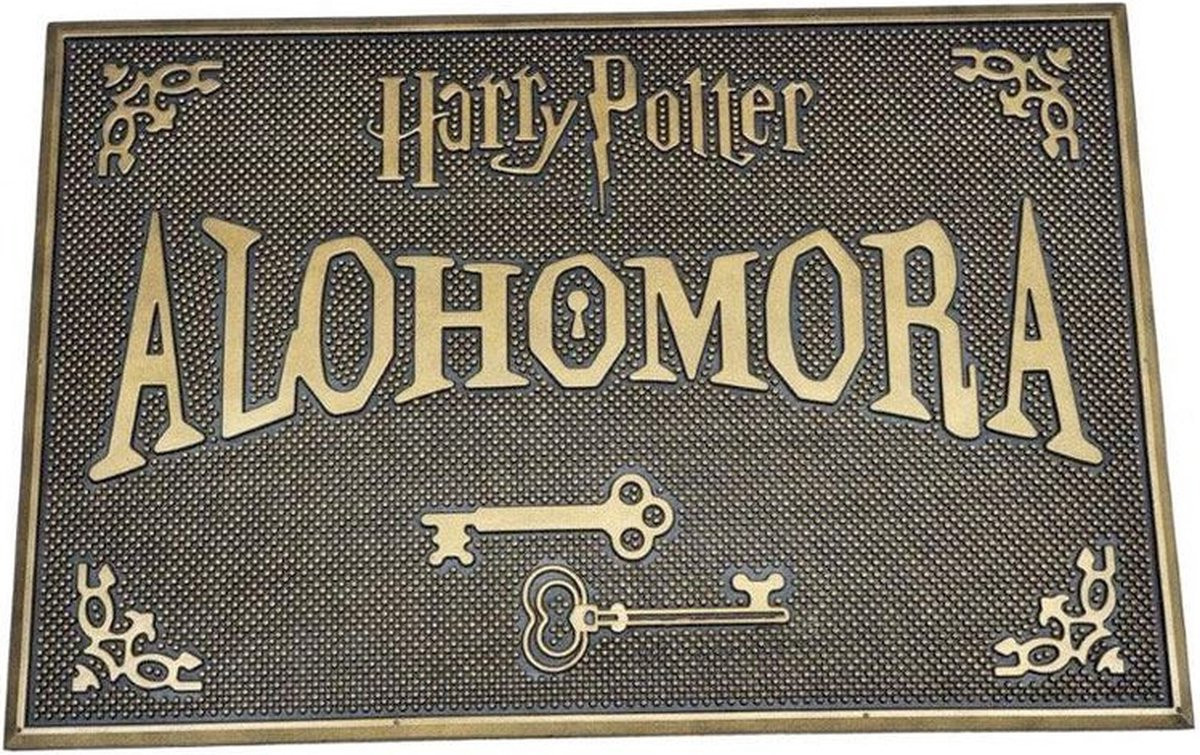 Pyramid International Harry Potter Alohomora Deurmat Zwart/Goudkleurig 40 x 60 cm