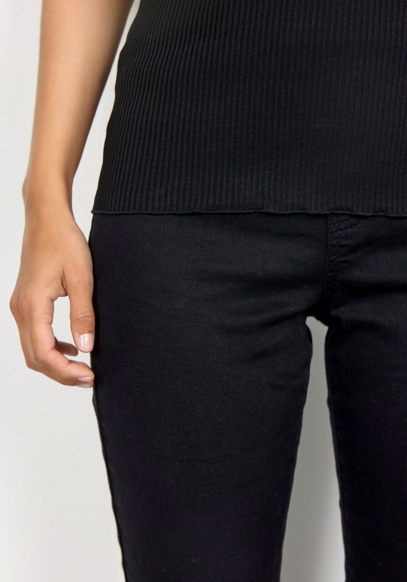 Tanktop SOYACONCEPT "SC-SARONA 1", Damen, Gr. L, schwarz, Jersey, Obermaterial: 55% Seide, 45% Baumwolle, unifarben, normal, Rundhals, Tops Tanktop, mit Seide schwarz L