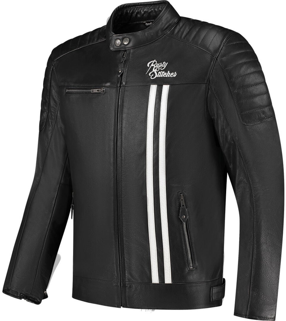 Rusty Stitches Cooper Motorrad Lederjacke 68346-M-104