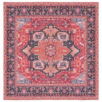 SAFAVIEH Serapi Machine Washable Farnaz Medallion Distressed Rug