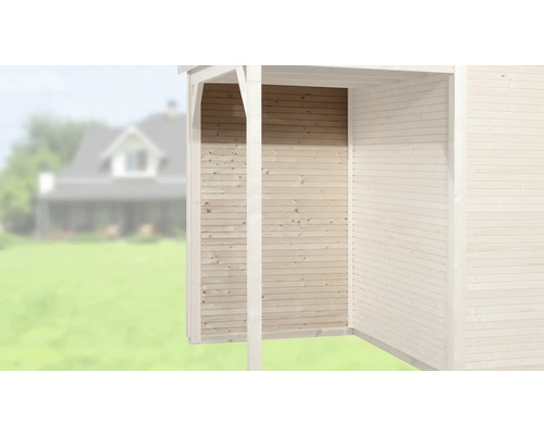 Rückwand für Anbau 147 cm, wekaLine 28 mm, natur, Farbe:naturbelassen