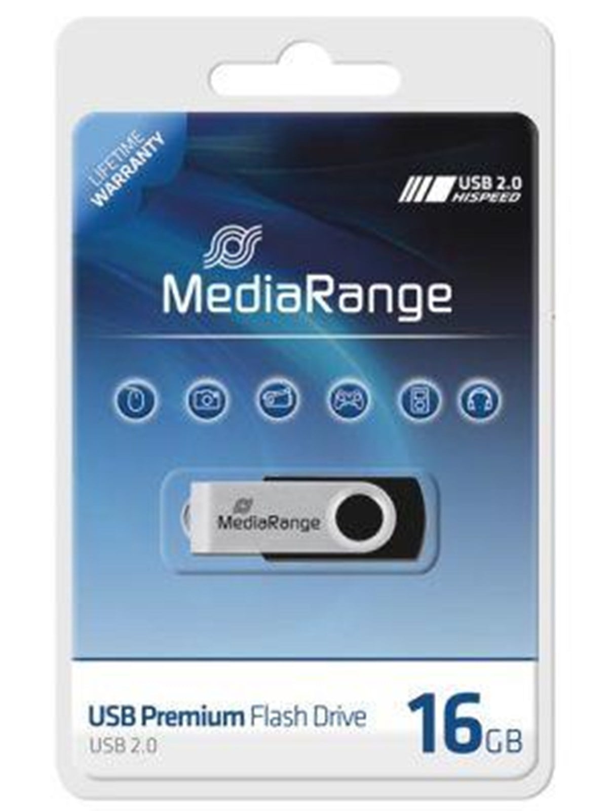 DeLOCK MediaRange USB 2.0 Premium Flash Drive 16GB - 16GB - USB-Stick