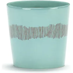 Feast Kaffeetassen 250 ml, blau-rot, 4 St.