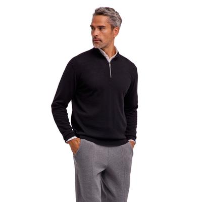Strickpullover FALKE "Pure Merino Wool", Herren, Gr. XL, schwarz (3000), Pullover Strickpullover