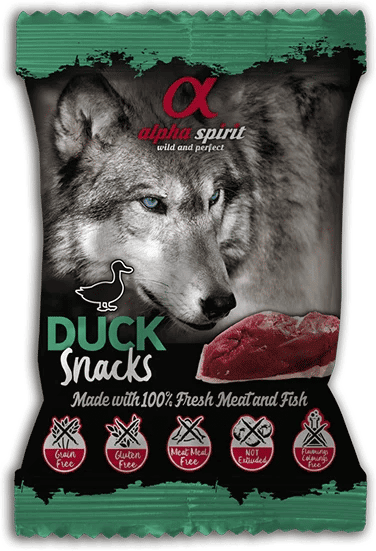 Alpha Spirit Canine Snack Pato 24 uds x 50g