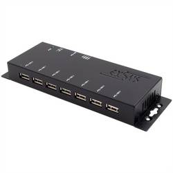 EXSYS EX-1177-2S USB 2.0 Hub mit 7 Ports 15KV ESD Überspannungs-Schutz