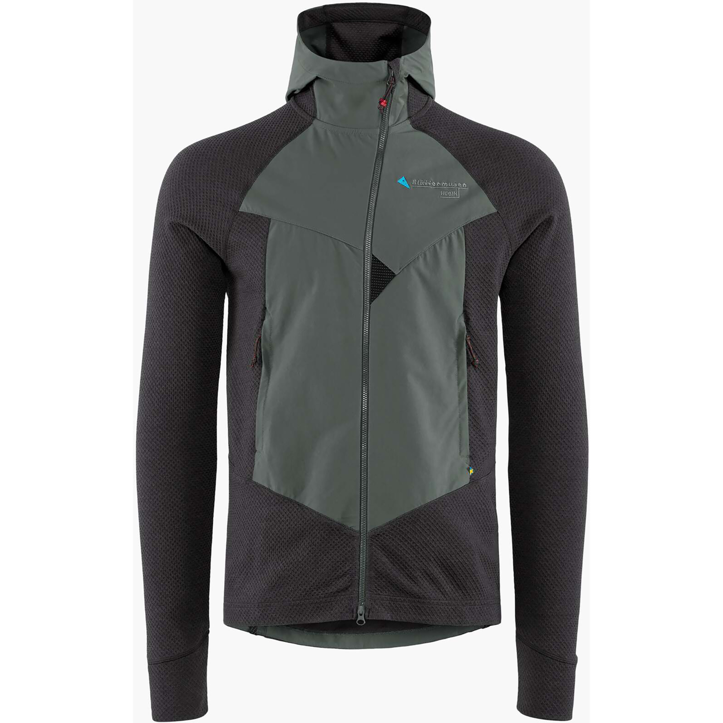 Klättermusen Hugin Zip Herren Fleecejacke schwarz Größe S Trekking Windabweisend Merinowolle