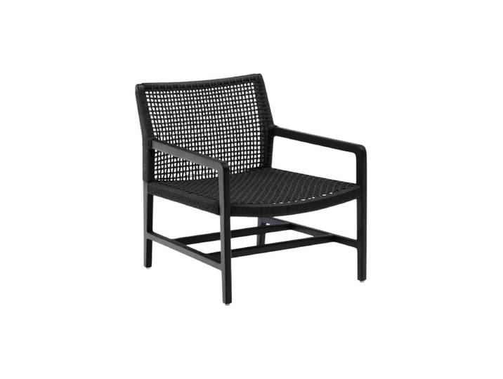Premium In-/Outdoor Loungesessel „Saballo“ aus massivem Teakholz Schwarz Kave Home