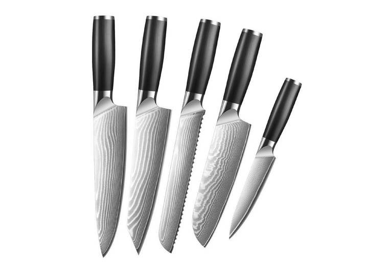 KingLux Damastmesser Damast Küchenmesser aus 67 Lagen Damaststahl Ergonomischer Griff, Damaststahl, Ergonomisch geformt