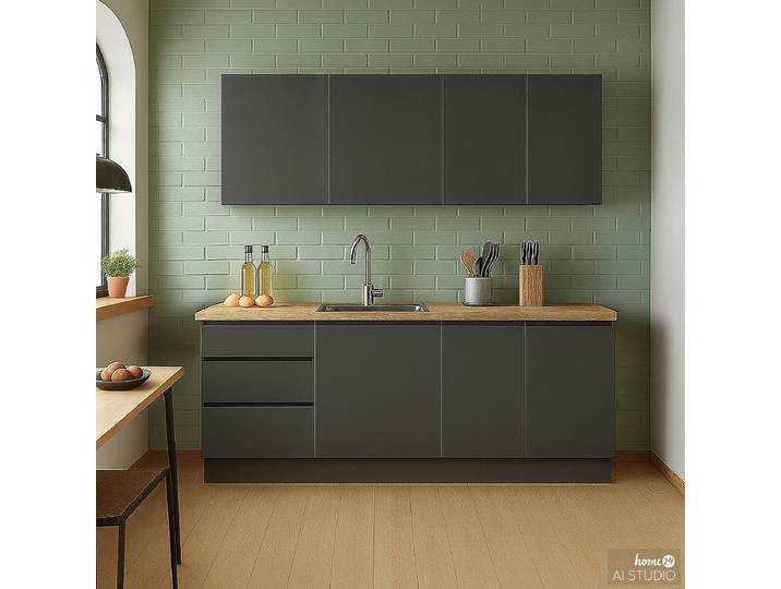 Cuisine Karpaty 202 x 72 x 60cm Gris/Anthracite