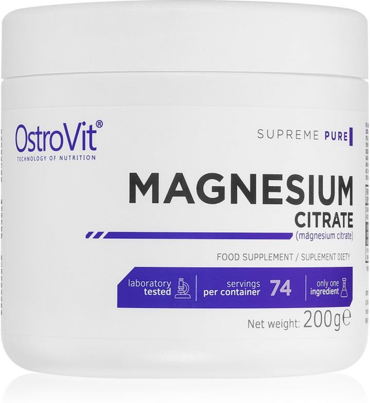 OstroVit Supreme Pure Magnesium Citrate Förderung von sportlicher Leistung und Regeneration 200 g