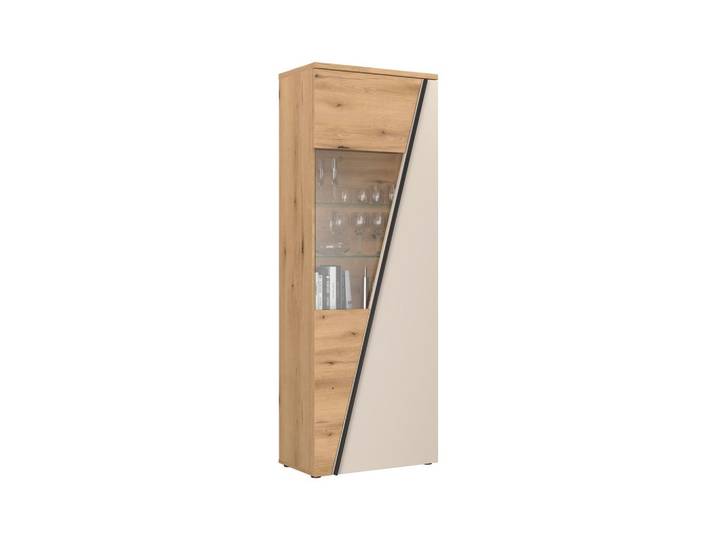 Vitrine Venedig NEW Eichefarben/Kaschmir B: 70 cm
