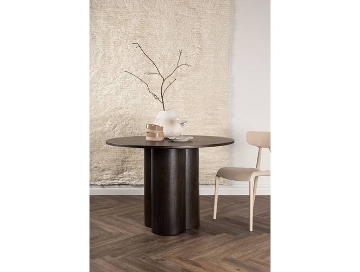 Esstisch VENTURE HOME Olivia, runder Esstisch, Ø 110 cm , braun (mocca, mocca), B:110cm H:75cm T:110cm, Tische, Esstisch, Esszimmertisch, MDF, rund, skandinavisch, geschmackvoll