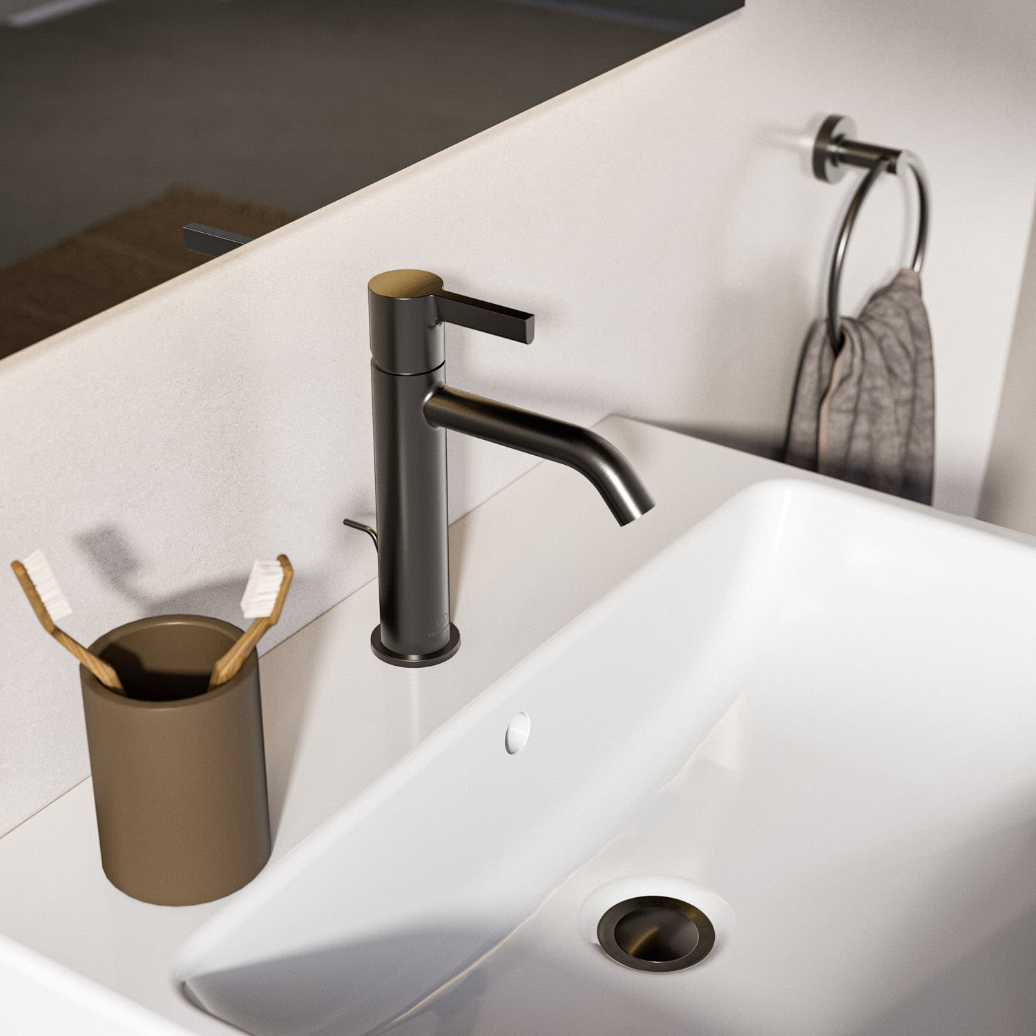 Ideal Standard Waschtischarmatur, mit Ablaufgarnitur