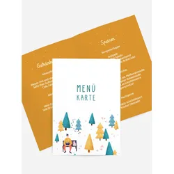 Menükarten zu Weihnachten selbst gestalten mit Spruch und Fotos im Onlinedesigner bei Meine-Kartenmanufaktur.de