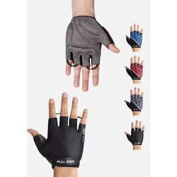 Halbfinger Fahrradhandschuhe - schwarz - S