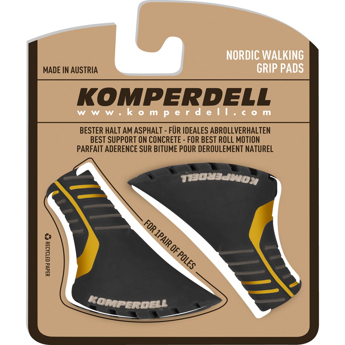 Komperdell Nordic Walking 2-Color Vulcanized Pad black/gold (242) 1007-242-25