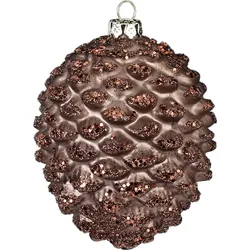 Holly & Jolly Glaszapfen 8cm Christbaumschmuck Weihnachtskugeln Tannenzapfen dunkelbraun