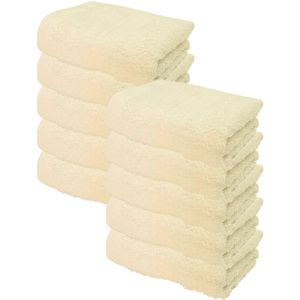 Julie-Julsen Handtuch Bio, weiß, 30 x 50 cm, Gästetuch mit Bordüre, 100% Bio-Baumwolle, 550 g/m², 10 Stück