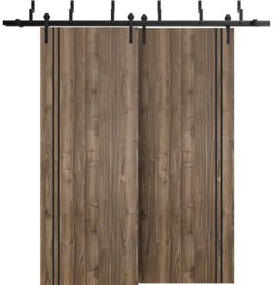 SARTODOORS Planum 0016 Walnut Wood Barn Bypass Doors