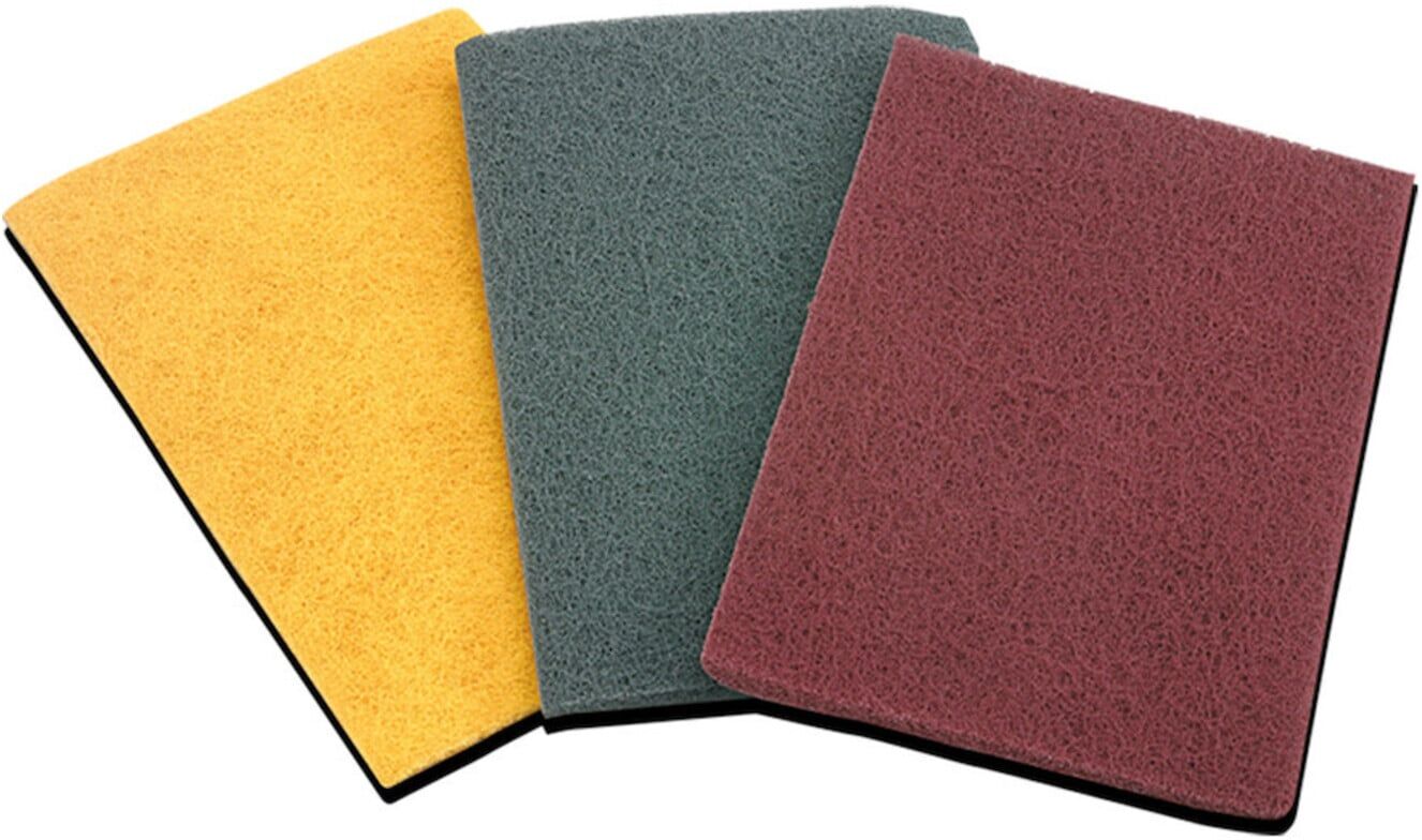 Norton Schleifvliesstreifen, Handpads, F2568 150x230 Sehr fein ; Saint-Gobain (63642574103)